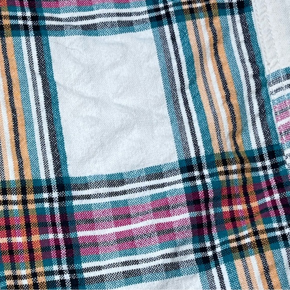 Free People Marlowe Yard Trousers Pants Plaid Seersucker Straight Leg Size 4 - Picture 16 of 16